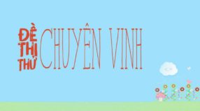 Đề thi thử Tiếng Anh trường THPT Chuyên Vinh lần 1 – 2017