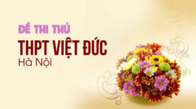 Đề thi thử môn Tiếng Anh trường THPT Việt Đức - Hà Nội năm 2017