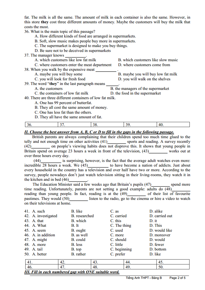 bộ tài liệu đề thi HSG Tiếng Anh lớp 12 THPT tỉnh Nghệ An năm học 2013 bảng B - Có đáp án