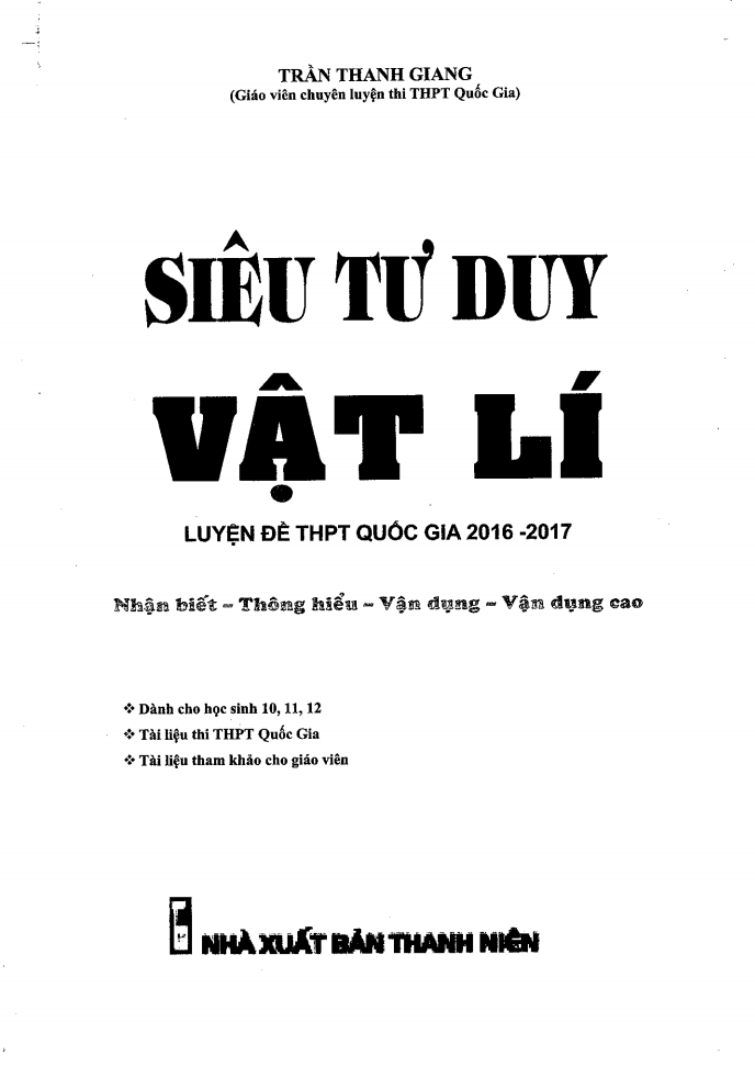 sách Siêu tư duy Vật Lý - tác giả Trần Thanh Giang