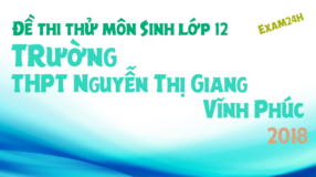 Đề thi thử môn Sinh trường THPT Nguyễn Thị Giang – Vĩnh Phúc lần 1