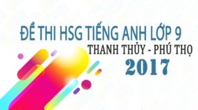 Đề thi chọn HSG lớp 9 THCS huyện Thanh Thủy - Phú Thọ 2017