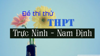 Đề thi thử môn Sinh trường THPT Trực Ninh - Nam Định lần 1 - 2018