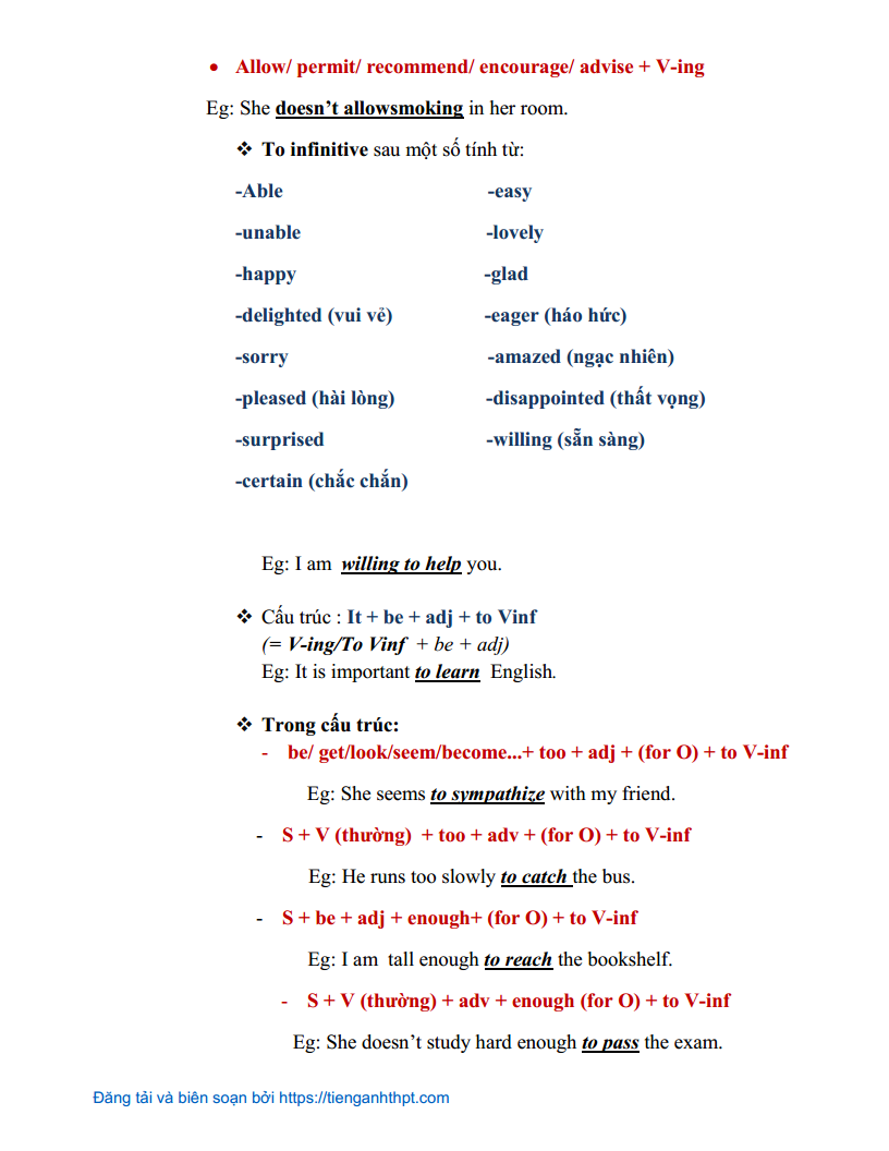 Chuyên đề 4 - Danh động từ và động từ nguyên thể trong Tiếng Anh