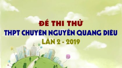 Đề thi thử môn Sinh trường THPT Chuyên Nguyễn Quang Diêu lần 2 - 2019