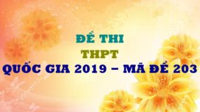 GIẢI CHI TIẾT Đề thi chính thức môn Hóa THPT Quốc Gia 2019 - mã đề 203