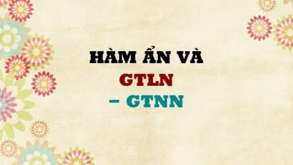 Chuyên đề Hàm ẩn liên quan đến GTLN – GTNN của hàm số có lời giải